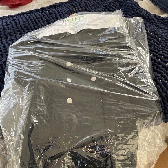 Soia&Kyo Double Breast Slim Straight Fit Black Pea Coat w. Leather Accents. - Picture 14 of 14